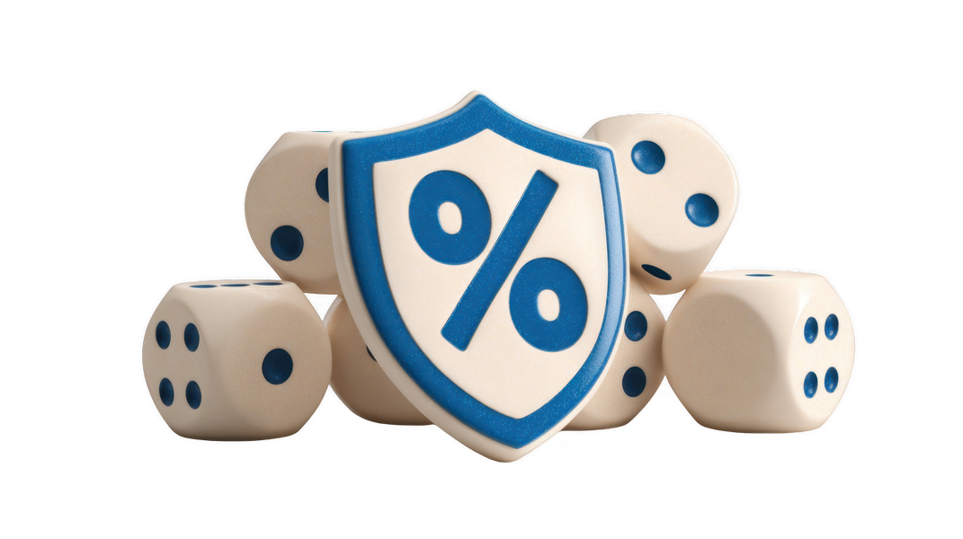 Simbolo percentuale e dadi